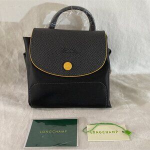 Longchamp Paris - "Mini Bag" Black Nylon Miniature Foldable/ Compressible